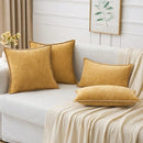 1 Peça Capa de Almofada Amarelo Mostarda (Sem Enchimento) Macia e Confortável, Amigável à Pele, Chenille Dupla Face, Fronha de Veludo Estilo Fazenda para Primavera/Verão, Capa de Almofada Decorativa Quadrada, Adequada para Sofá e Cama
