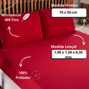 Jogo de Cama 400 fios Com Elástico Padrão Hotel Todos os Tamanhos