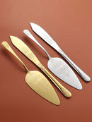 2 Peças Conjunto de Faca de Bolo e Espátula em Aço Inoxidável com Estampa Floral, Adequado para Bolos de Casamento e Aniversário, Faca de Pão, Pá de Pizza, Materiais Escolares