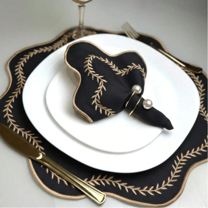 Vendedor IndicadoKit Jogo Americano Sousplat Bordado Suplat de Mesa Posta Redondo/Retangular e Guardanapos