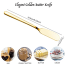 4/8 Peças Facas de Manteiga Douradas de Luxo, Espátulas de Aço Inoxidável para Geléia/Manteiga de Amendoim/Creme/Queijo, Adequadas para Café da Manhã/Sanduíches, Acessórios de Cozinha, Polimento Espelhado, Lavável na Máquina de Lavar Louça