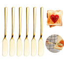 4/8 Peças Facas de Manteiga Douradas de Luxo, Espátulas de Aço Inoxidável para Geléia/Manteiga de Amendoim/Creme/Queijo, Adequadas para Café da Manhã/Sanduíches, Acessórios de Cozinha, Polimento Espelhado, Lavável na Máquina de Lavar Louça