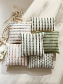 1 peça/2 peças Capa de Almofada Listrada 3D Grossa Verde Oliva (Inserto Não Incluído), Capa de Almofada de Chenille Boêmia e Fazenda, Fronha de Almofada em Cor Neutra, Adequada para Sofá, Cama, Quarto, Sala de Jantar, Festa, Decoração, Todas as Estações