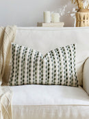 1 peça/2 peças Capa de Almofada Listrada 3D Grossa Verde Oliva (Inserto Não Incluído), Capa de Almofada de Chenille Boêmia e Fazenda, Fronha de Almofada em Cor Neutra, Adequada para Sofá, Cama, Quarto, Sala de Jantar, Festa, Decoração, Todas as Estações