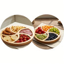 Vendedor IndicadoBandeja Petisqueira de Bambu Redonda 25cm com 5 Divisórias Perfeita para Servir Frios, Petiscos e Frutas