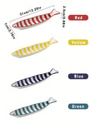 Cirelle 1 Peça Prato de Cerâmica para Temperos em Formato de Peixe, Prato para Molho de Soja, Prato para Sushi, Prato para Bolinhos em Formato de Peixe