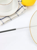 Gaazky 8 Peças Canudo de Aço Inoxidável e 2 Peças Escova de Limpeza, Canudo Curvo Dourado Reutilizável para Beber, Cozinha, Presente de Natal, Material Escolar