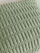 1 Peça Capa de Almofada Listrada Boêmia Verde Oliva (Enchimento de Almofada Não Incluído), Capa de Almofada Decorativa Quadrada Sólida de Veludo Macio, Adequada para Feriados, Sofá, Quarto, Cama, Todas as Estações