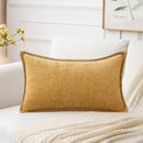1 Peça Capa de Almofada Amarelo Mostarda (Sem Enchimento) Macia e Confortável, Amigável à Pele, Chenille Dupla Face, Fronha de Veludo Estilo Fazenda para Primavera/Verão, Capa de Almofada Decorativa Quadrada, Adequada para Sofá e Cama
