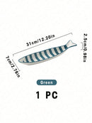 Cirelle 1 Peça Prato de Cerâmica para Temperos em Formato de Peixe, Prato para Molho de Soja, Prato para Sushi, Prato para Bolinhos em Formato de Peixe