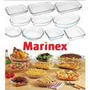Conjunto Marinex Jogo de Travessas 5 (CINCO)peças Variadas em Vidro Temperado próprias P/ Forno