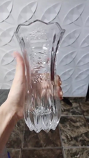 Vaso Decorativo Lille 19cm em Vidro Grosso Resistente Estilo Europeu