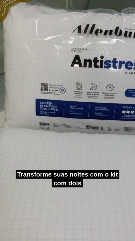 Kit 02 Travesseiros Altenburg Antistress Tech 0,50x0,70m