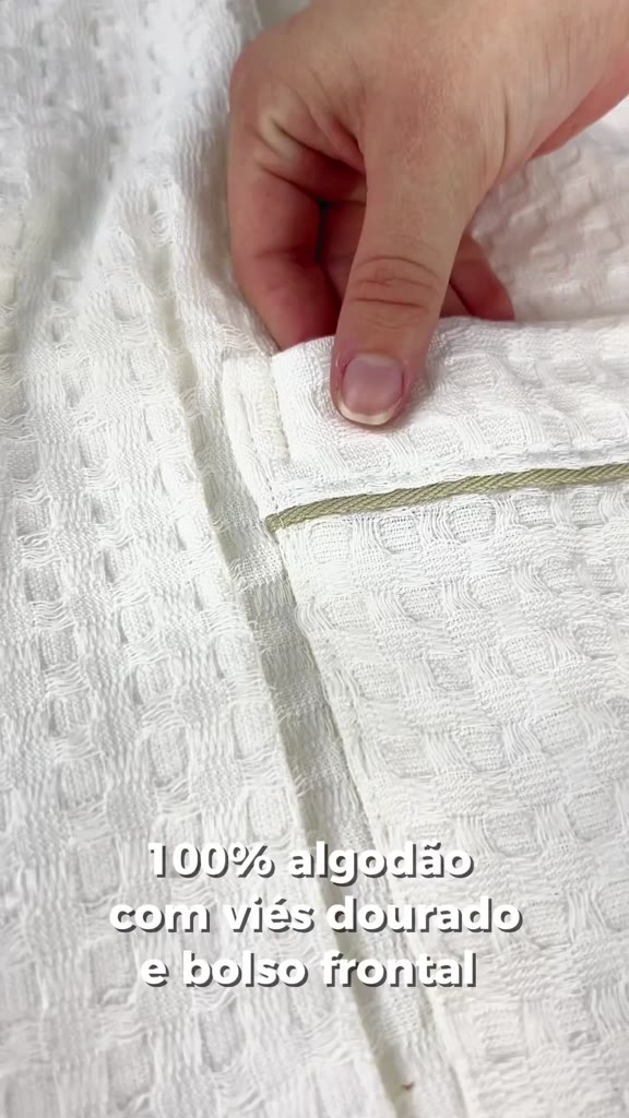 Roupão de Hotel Luxuoso 5 Estrelas Premium Spa 100% Algodão Macio e Aconchegante