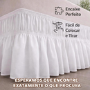 Saia Box Para Cama Box (Casal Padrão ) Com 2 Elástico BRANCA