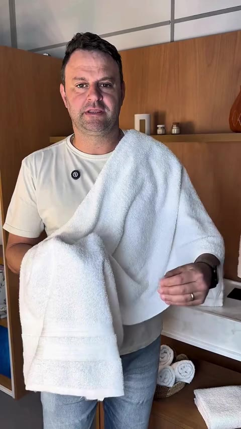 Kit 10 Toalhas 5 Banho e 5 Rosto Modelo Anna - Branca Padrão Hotel Macia Spa Pousadas Airbnb Hostel