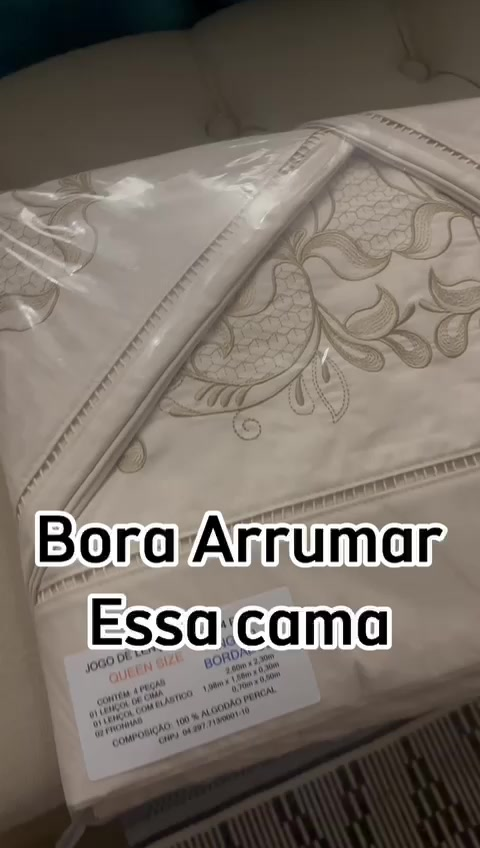 Jogo Lençol Casal Bordado 4 Pçs 100% Algodão 200 Fios Percal Colchão 40cm