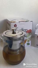 Bule Chaleira de Vidro com Infusor/Coador Inox para chás (Não vai direto ao fogo)