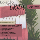 Kit 4 Toalhas (02 Banho e 02 Rosto) - Jogo de Toalhas 100% Algodão Grande 75cm x 130cm 460g