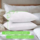 Kit 6 Capas de Travesseiro Antiácaro Impermeável Antialérgico Percal 180 Fios com Zíper