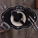 Kit Jogo Americano 12 peças com 6 Sousplat Bordado (50cm x 35cm) e 6 Guardanapos (35cm x 35cm)