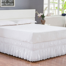 Saia para Cama Box Queen Perolla com Elástico e Bordado Ultrassônico