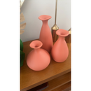 Trio Vaso Garrafa De Cerâmica Decorativa Para decoração Sala Suculenta