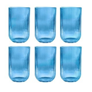 Conjunto com 6 Unidades de Copo Canelado Versalhes de Vidro 460ml
