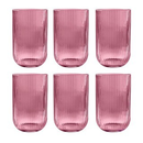 Conjunto com 6 Unidades de Copo Canelado Versalhes de Vidro 460ml
