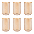 Conjunto com 6 Unidades de Copo Canelado Versalhes de Vidro 460ml
