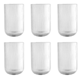 Conjunto com 6 Unidades de Copo Canelado Versalhes de Vidro 460ml