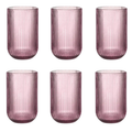 Conjunto com 6 Unidades de Copo Canelado Versalhes de Vidro 460ml