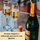 Jogo 12 / 06 Taça Vidro Cristalino Buffet 186ML Champanhe Espumante Vinho Branco Bar Restaurante