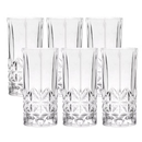 Jogo De Copos 6un Vidro Cristal Moonstone 360ml Kehome 88009