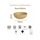 Bowl 500 ml em Cerâmica Rústica Unitário Várias Cores Disponíveis