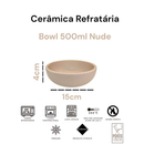 Bowl 500 ml em Cerâmica Rústica Unitário Várias Cores Disponíveis
