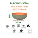Bowl 500 ml em Cerâmica Rústica Unitário Várias Cores Disponíveis