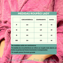 Roupão Plush Flannel Fleece Lady Feminino Manga Longa Luxo Toque Aveludado Com Bolso Premium Appel