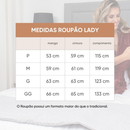 Roupão de Banho Flannel Lady Appel Microfibra Adulto Feminino Toque Aveludado Extra Maciez 260g/m²