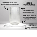 Jogo Copos Canelado e Taças Versalhes Clear Jogo Com 6 ou 12 Peças