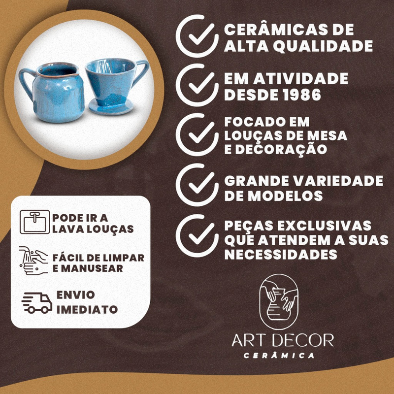 Coador de Café de Cerâmica Louças Cozinha Decoração Cafeterias
