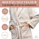 Roupão Unissex Flanel Comprido Premium Neo Velour Adulto Feminino Masculino Inverno Microfibra