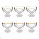 Jogo 6 Taças Diamante Bico De Jaca Diamond Sobremesa 310ml Fio de Ouro ESOLHA SEU MODELO