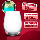 Kit 12 Copos de Vidro 450 ml – Design Moderno, Redondo, Resistente e Transparente | Para Bebidas, Drinks, Suco, Refri