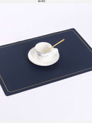 Jogo 6pec Americano Material COURO ORIGINAL Impermeável E à Prova De Manchas Para Mesa De Jantar