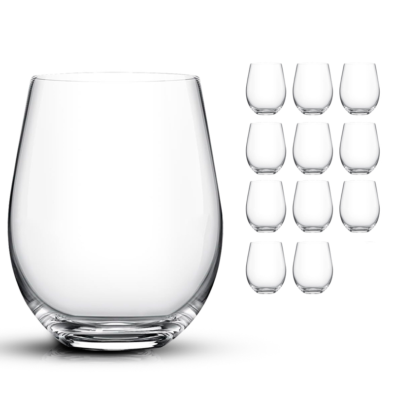 Kit 12 Copos de Vidro 450 ml – Design Moderno, Redondo, Resistente e Transparente | Para Bebidas, Drinks, Suco, Refri