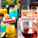 Kit 12 Copos de Vidro 450 ml – Design Moderno, Redondo, Resistente e Transparente | Para Bebidas, Drinks, Suco, Refri