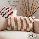 Kit 2 Capas de Almofada Decorativa Formato Bisnaga 26x44cm Sofá Cama Sala Quarto