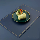 Jogo 6pec Americano Material COURO ORIGINAL Impermeável E à Prova De Manchas Para Mesa De Jantar
