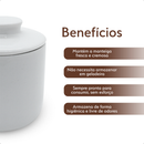 Manteigueira Francesa Porcelana Branca Premium